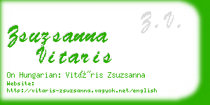 zsuzsanna vitaris business card